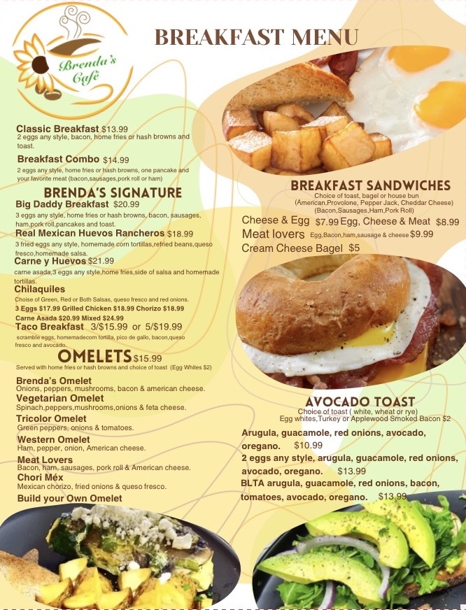 Brenda's Cafe Photo Menu 1