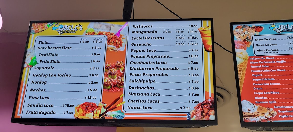 Cibele's Ice Cream Photo Menu 4