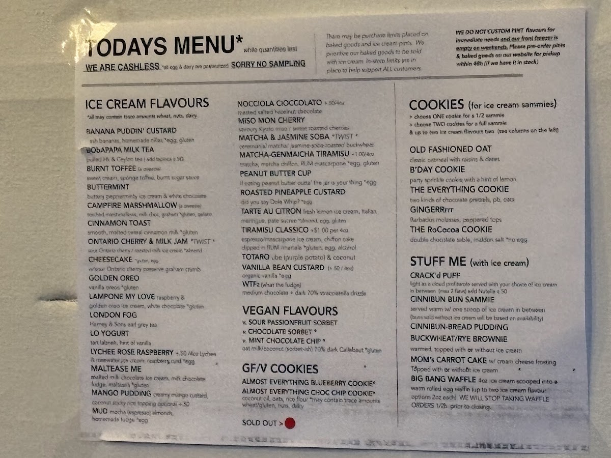 Bang Bang Ice Cream & Bakery Photo Menu 2
