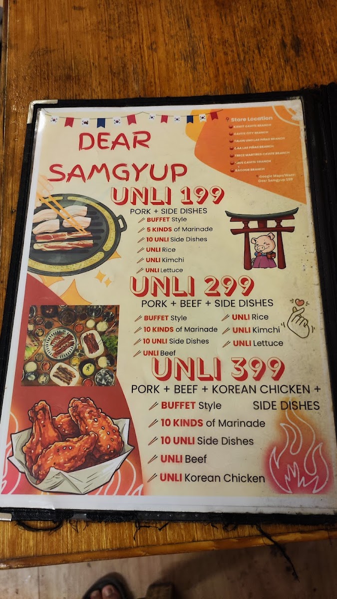 Dear Samgyup 199 - Bacoor Branch Photo Menu 1