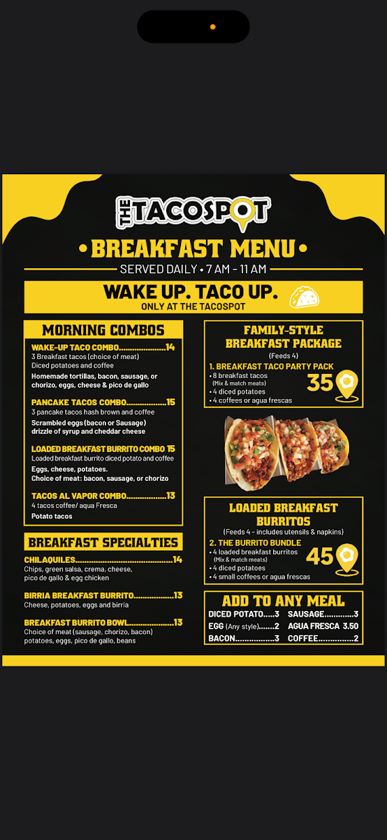 The Taco Spot (Tucson) Photo Menu 4