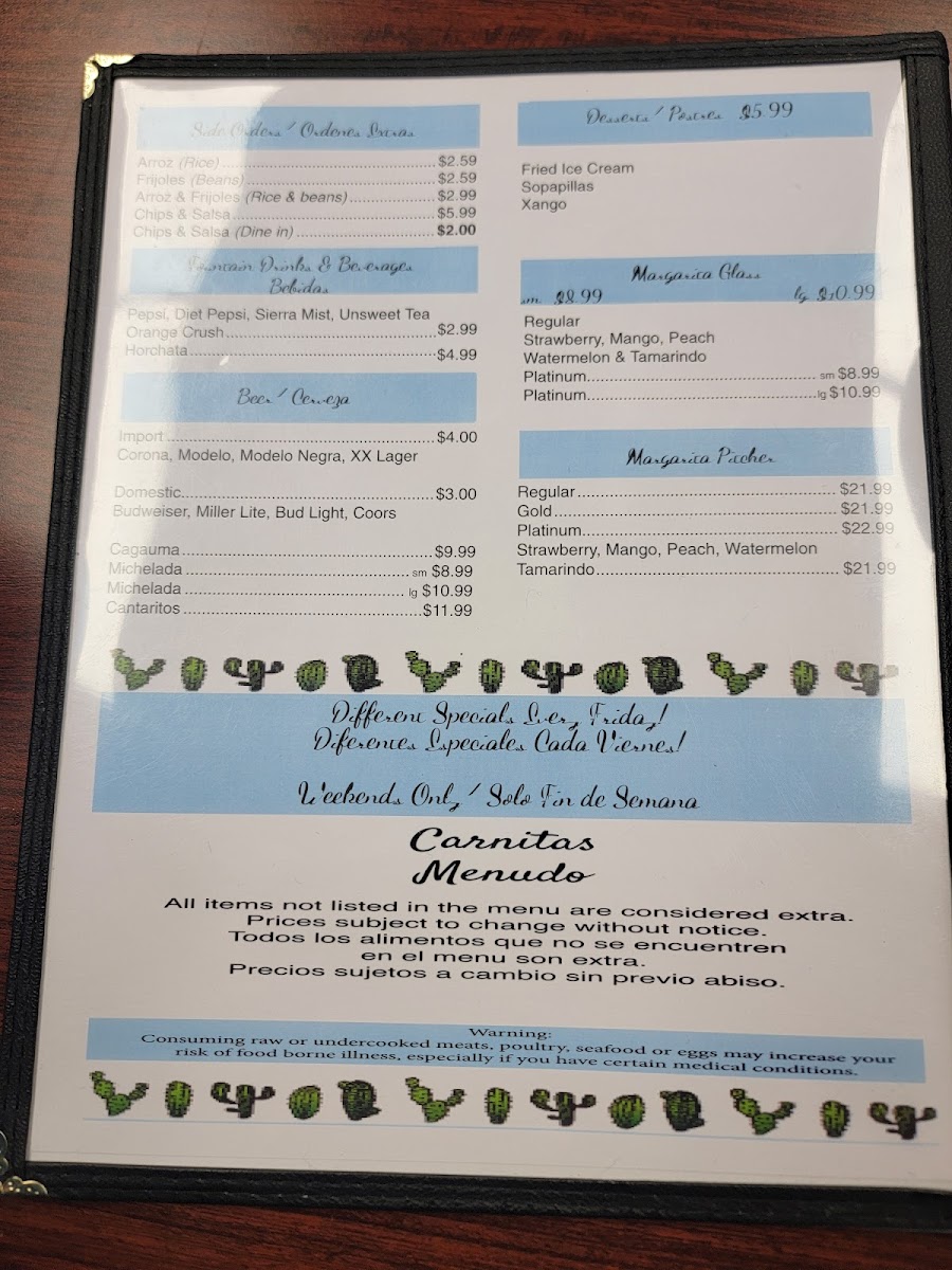 El Rio Authentic Mexican Restaurant Photo Menu 2
