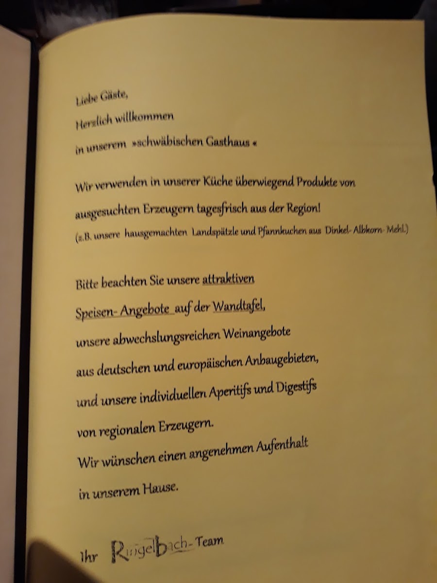 Gaststätte Ringelbach Photo Menu 10