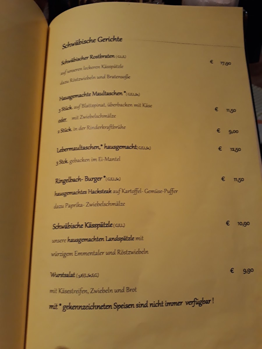 Gaststätte Ringelbach Photo Menu 5