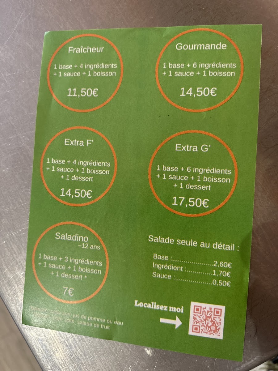 Fraich'bar Photo Menu 1