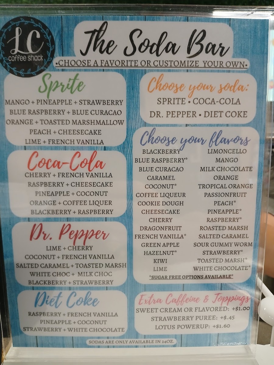 LC Coffee Shack, LLC. Photo Menu 1