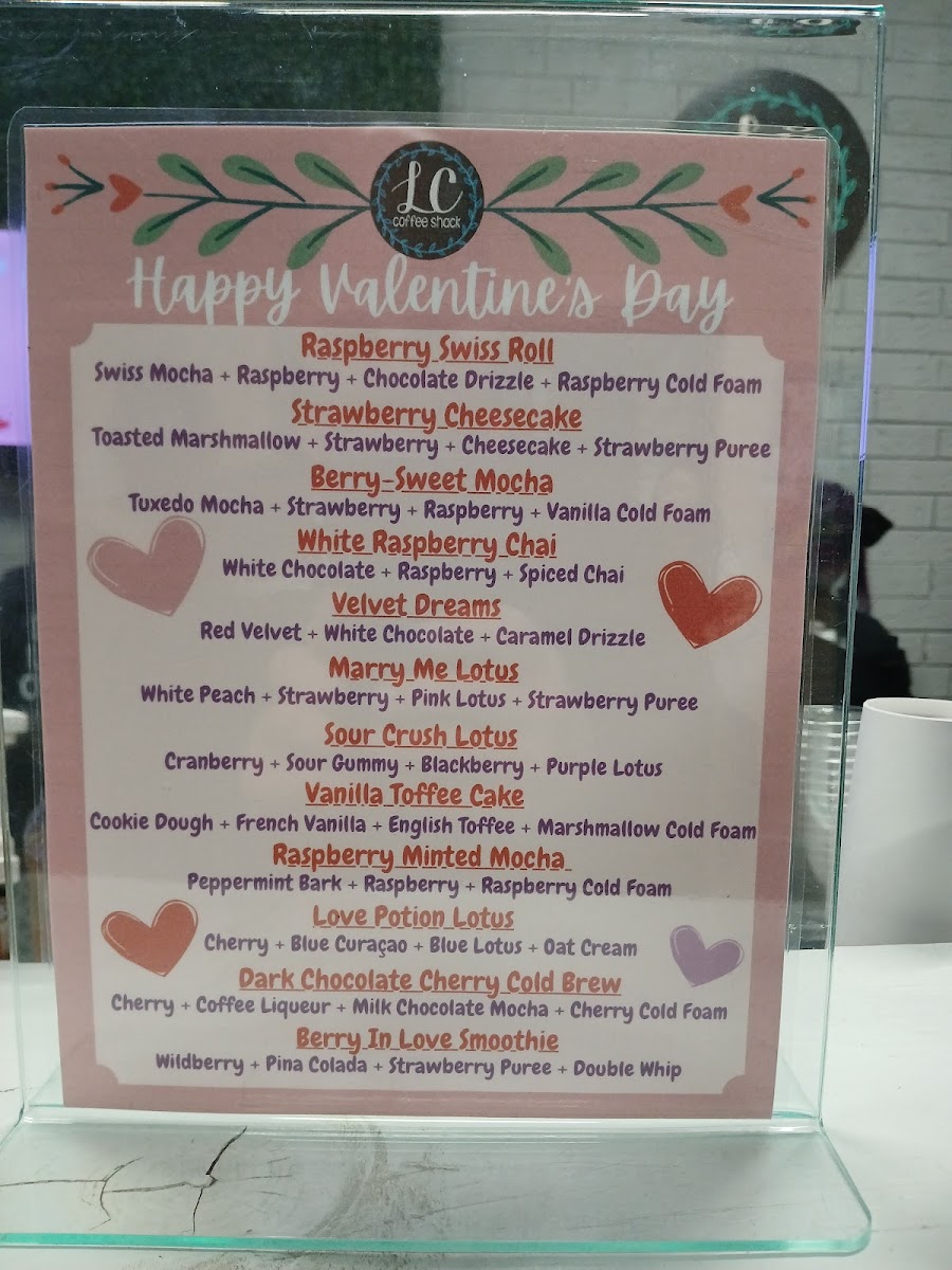 LC Coffee Shack, LLC. Photo Menu 3