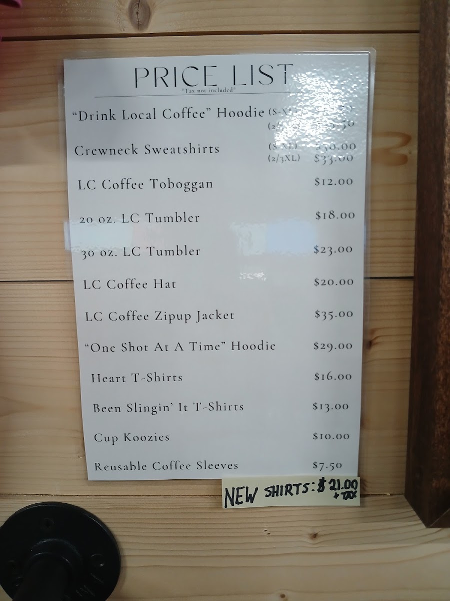 LC Coffee Shack, LLC. Photo Menu 4