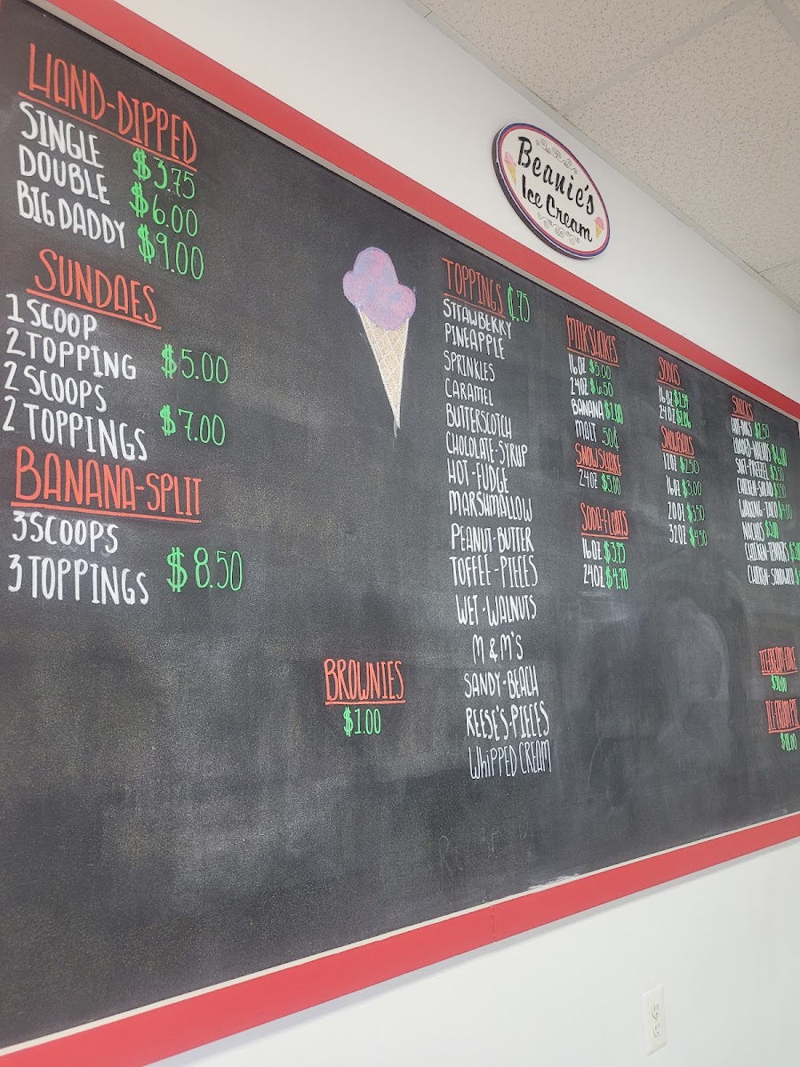 Beanie's Ice Cream-Candy Parlor Photo Menu 3