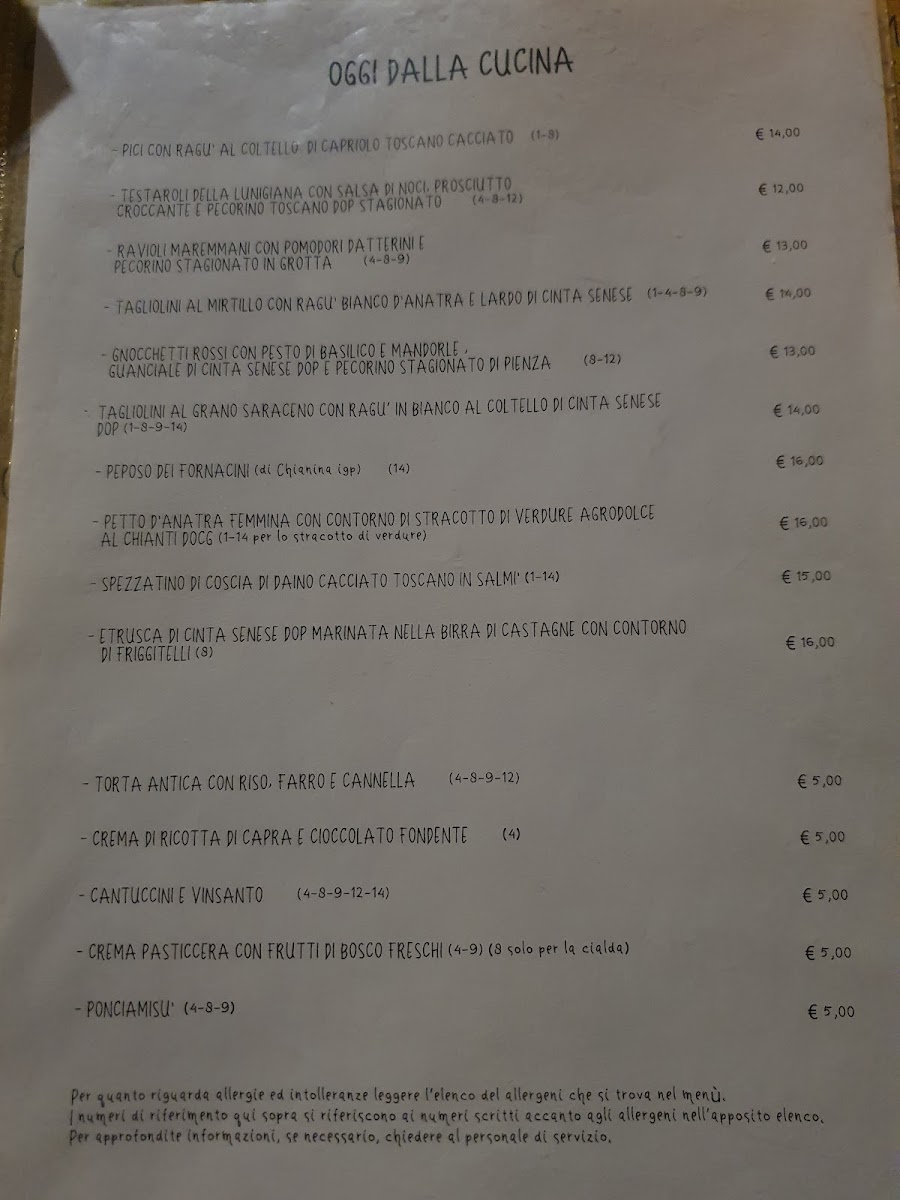 Chilometro Toscano Photo Menu 8