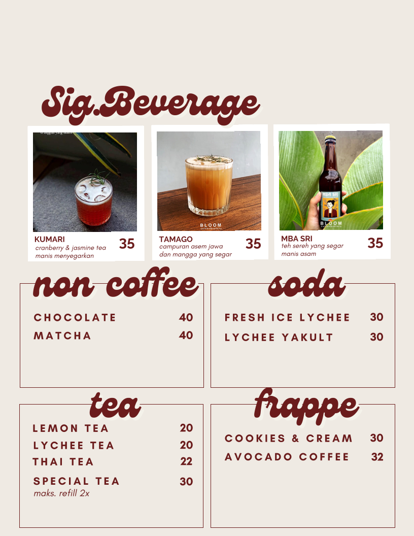 RUMAH SANGRAI BLOOM | Bloom Coffee & Eatery Photo Menu 6