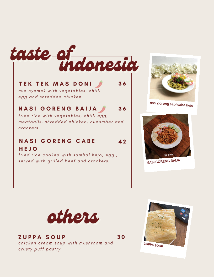 RUMAH SANGRAI BLOOM | Bloom Coffee & Eatery Photo Menu 7