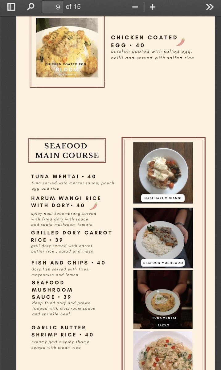 RUMAH SANGRAI BLOOM | Bloom Coffee & Eatery Photo Menu 9