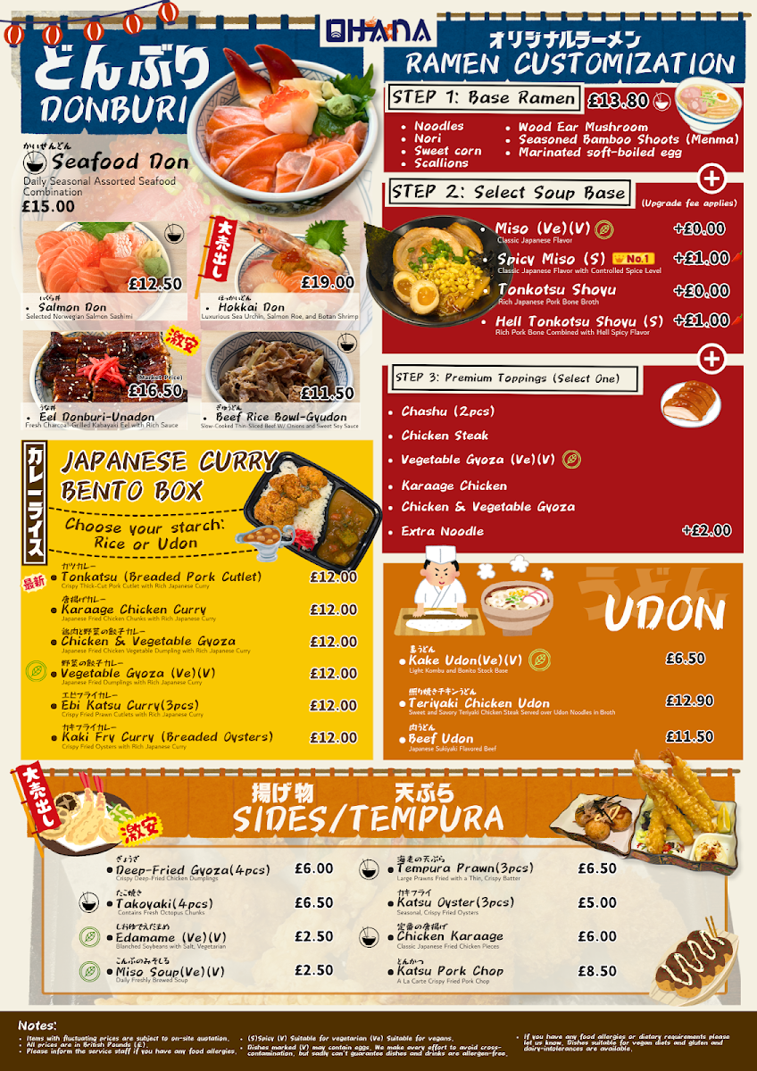 Ohana - Sushi, Sake, snacks, Online Photo Menu 1