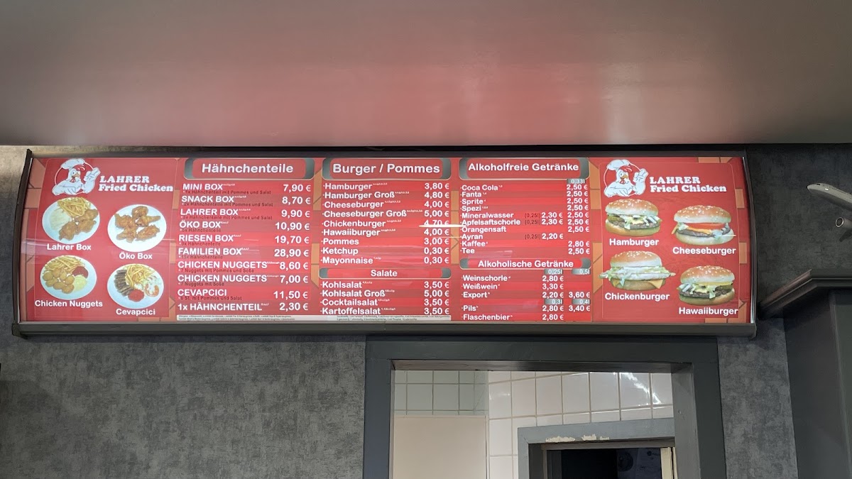 Lahrer Fried Chicken Photo Menu 2