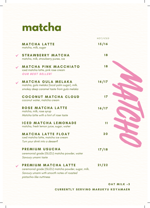 Matcho Cafe Photo Menu 2