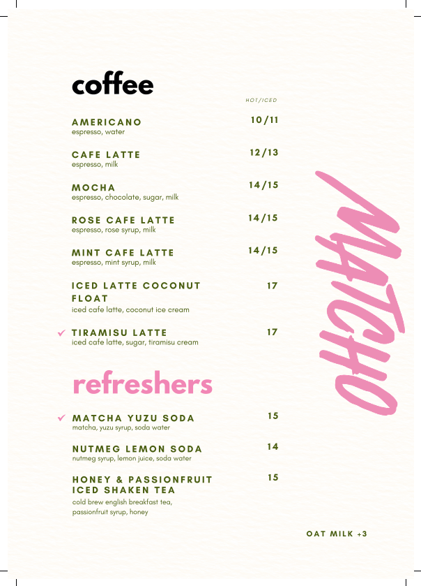Matcho Cafe Photo Menu 3