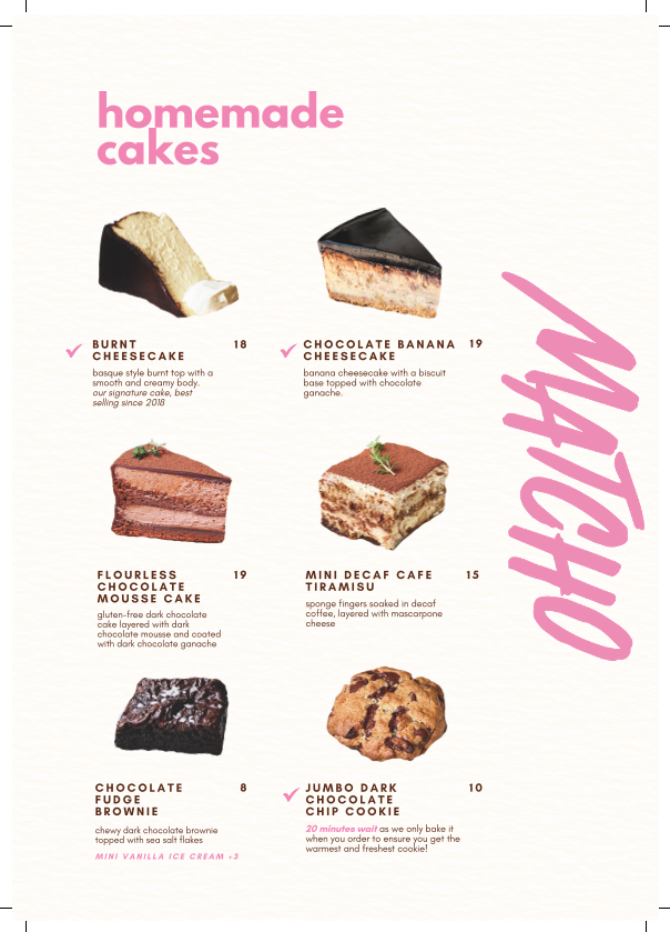 Matcho Cafe Photo Menu 5