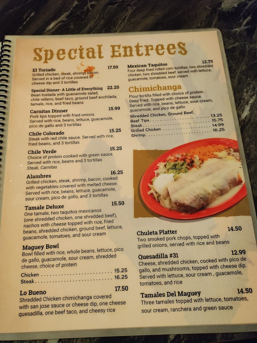El Maguey Photo Menu 1