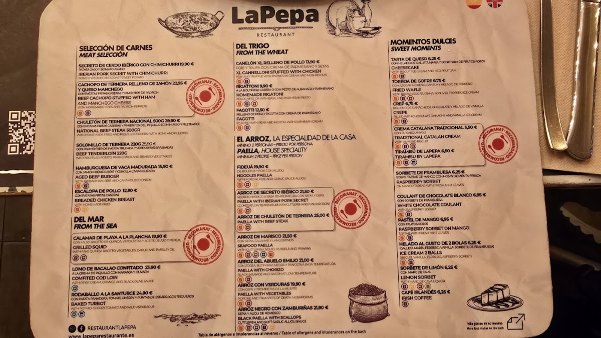 Restaurant La Pepa Photo Menu 2