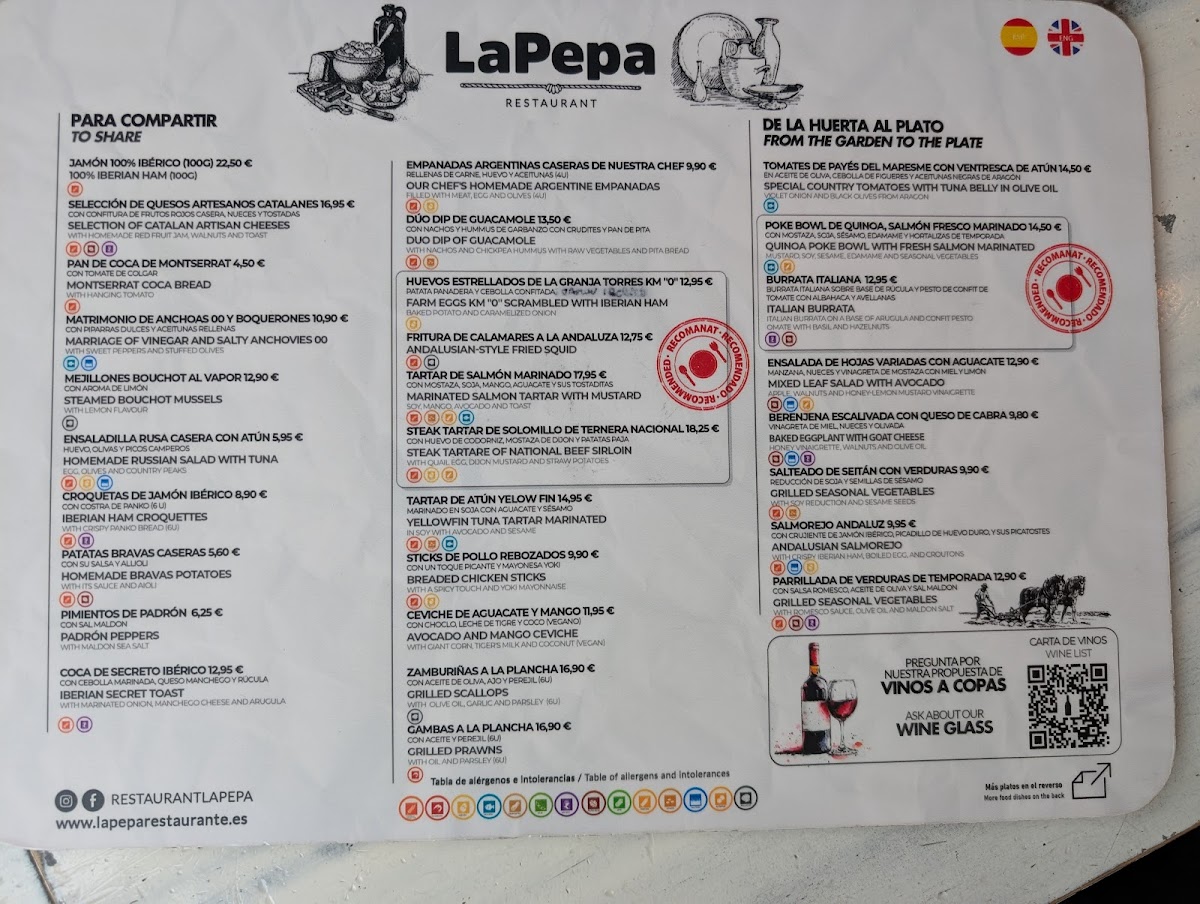 Restaurant La Pepa Photo Menu 3