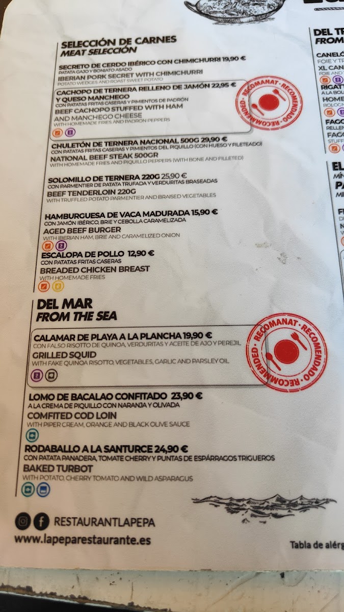 Restaurant La Pepa Photo Menu 9