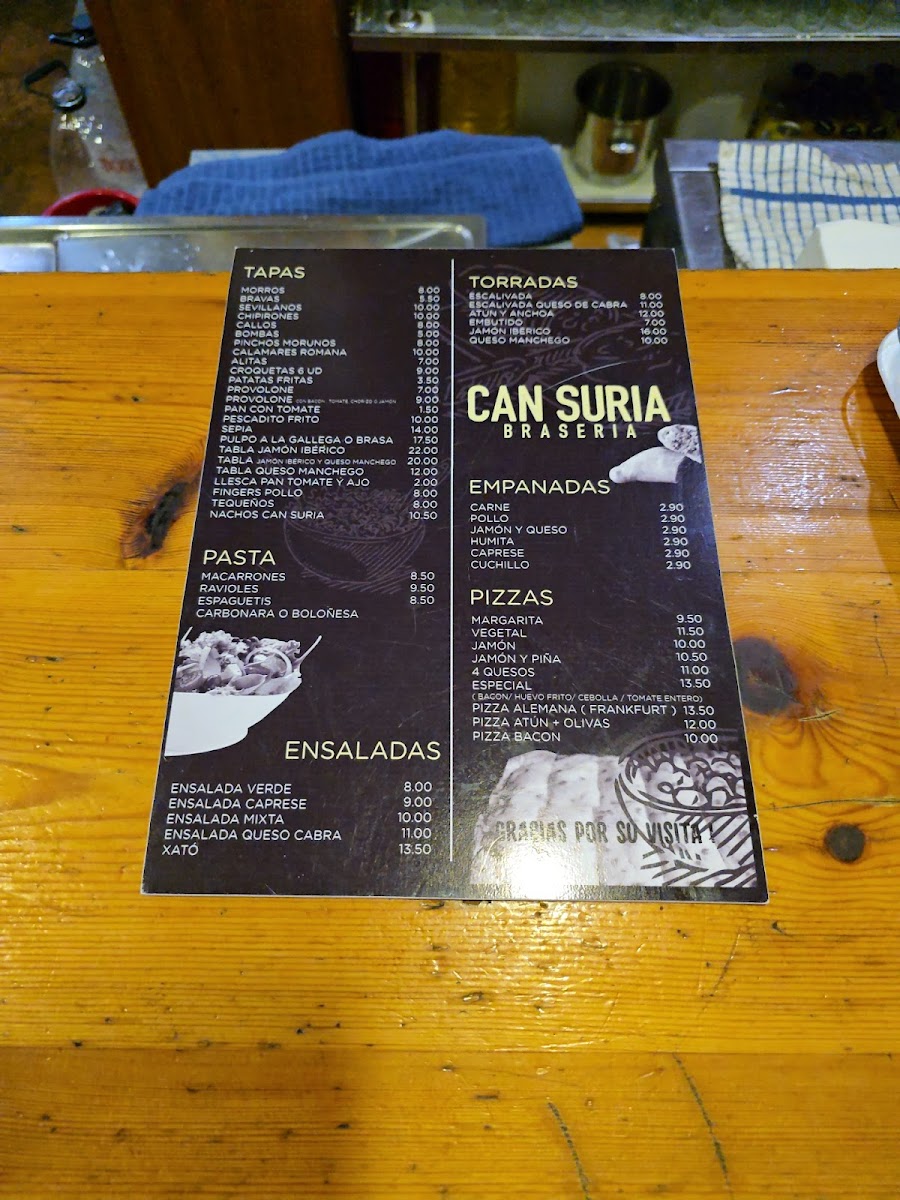 Can suria Restaurante Braseria Photo Menu 6