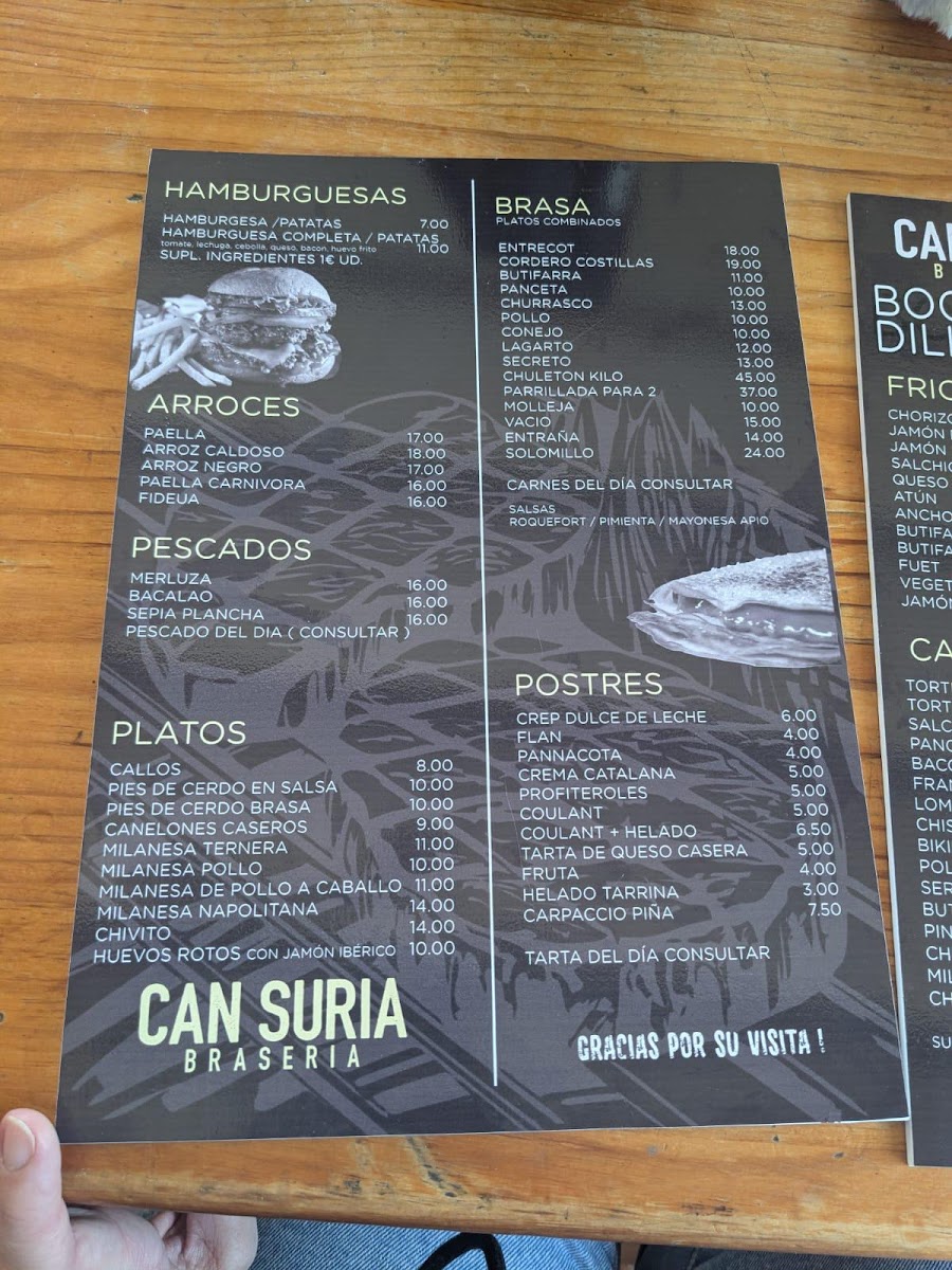 Can suria Restaurante Braseria Photo Menu 7