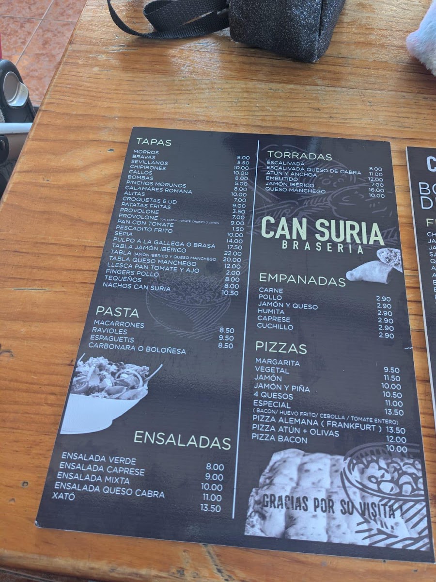 Can suria Restaurante Braseria Photo Menu 8