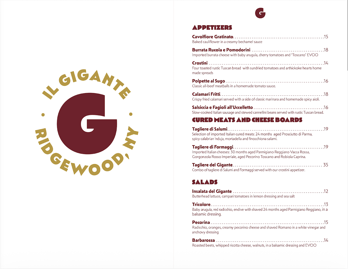 il Gigante Photo Menu 6