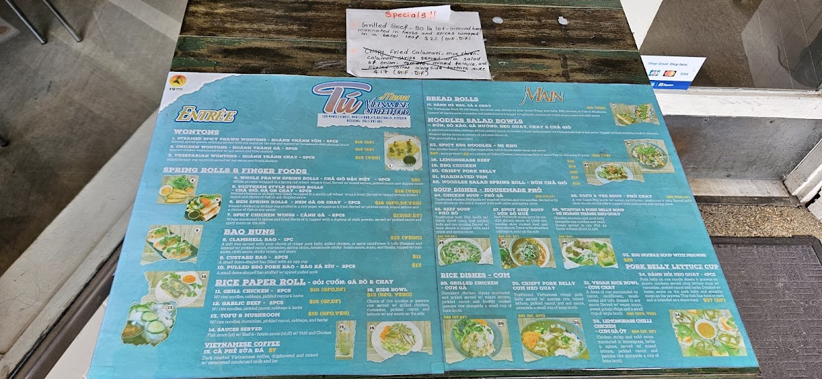 Tu Vietnamese Street Food Photo Menu 6