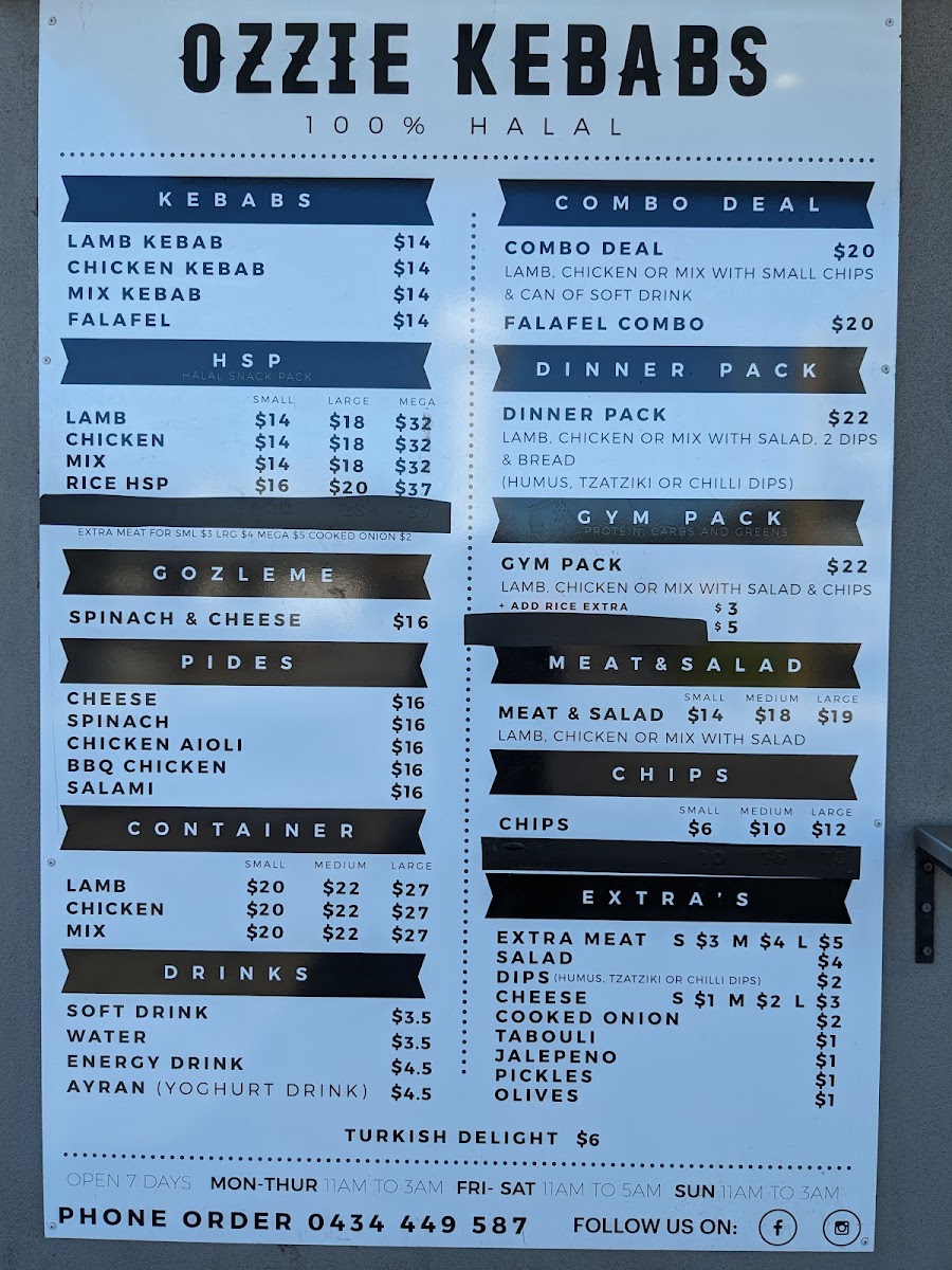 Ozzie Kebabs Photo Menu 3