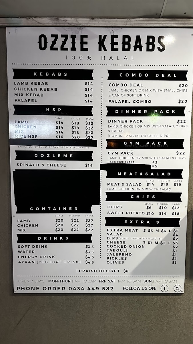 Ozzie Kebabs Photo Menu 8
