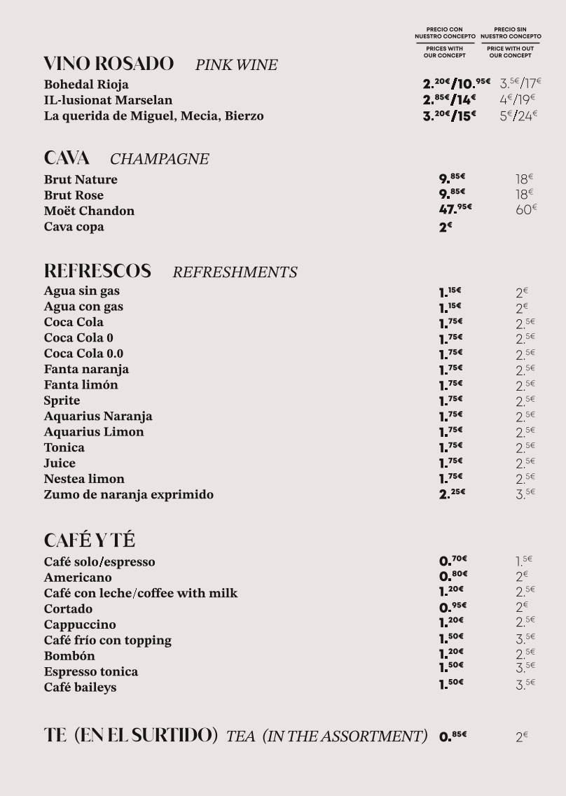 Torero y Vino Photo Menu 7
