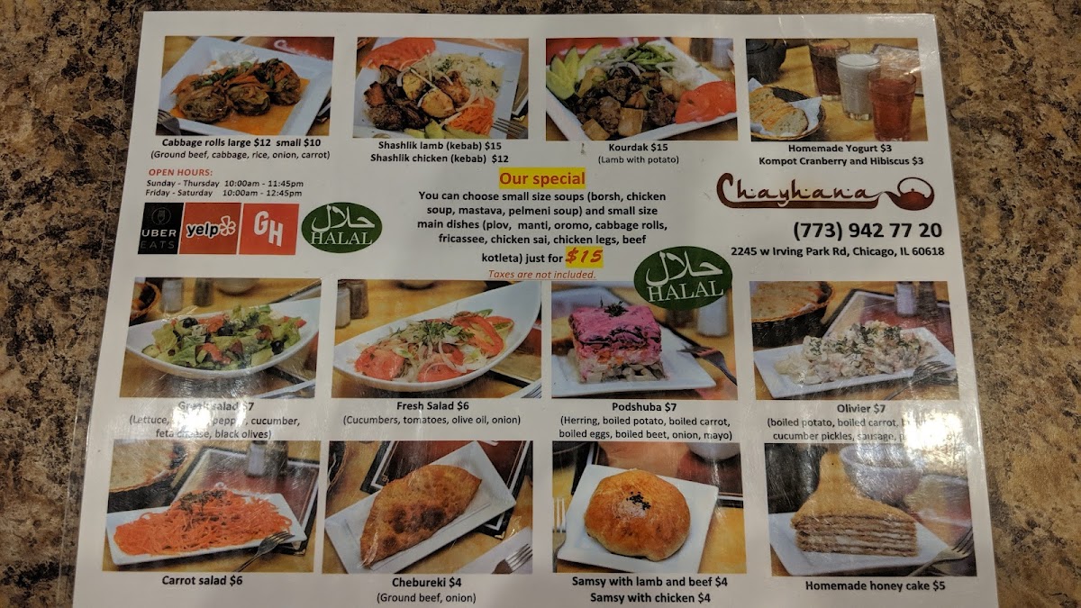 Chayhana Photo Menu 5
