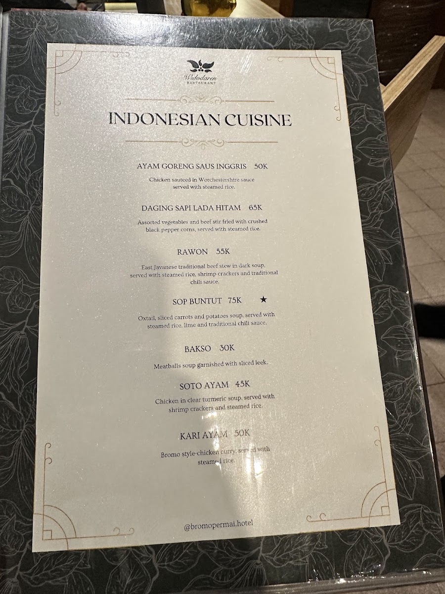 Widodaren Restaurant Photo Menu 2