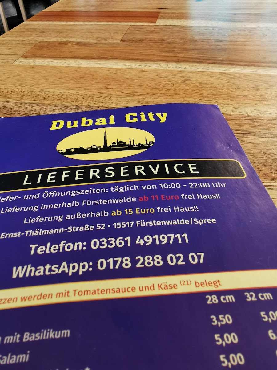 Dubai City Photo Menu 6