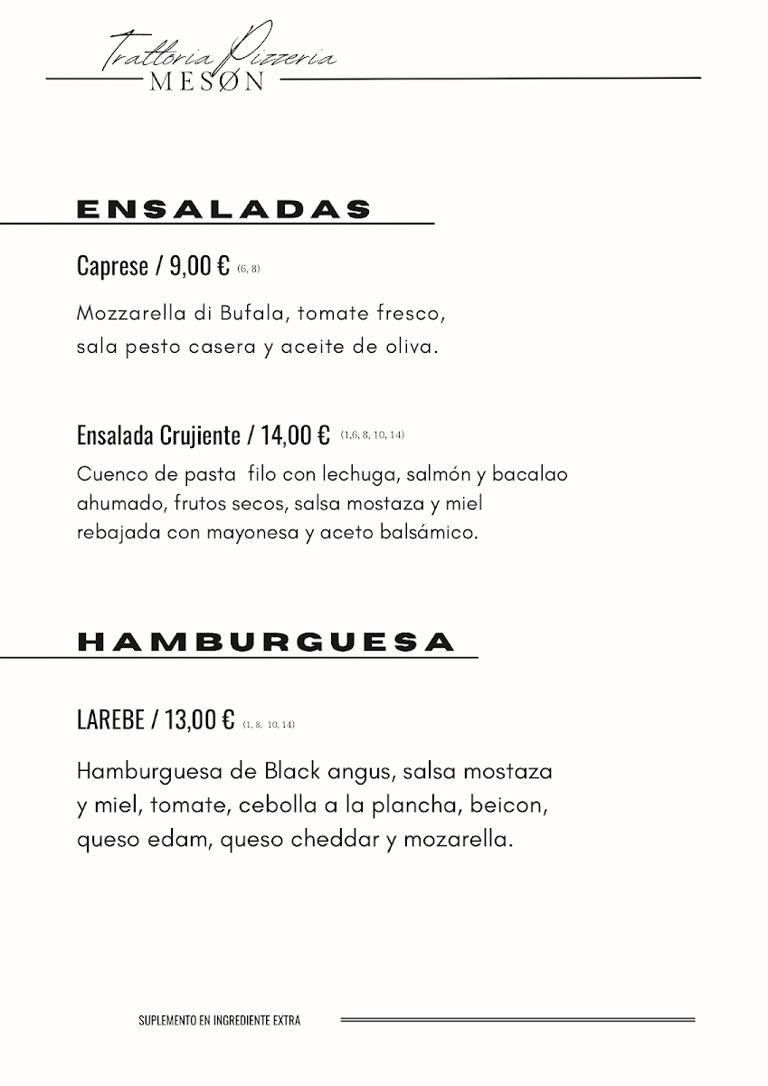 Trattoria Mesón Photo Menu 4