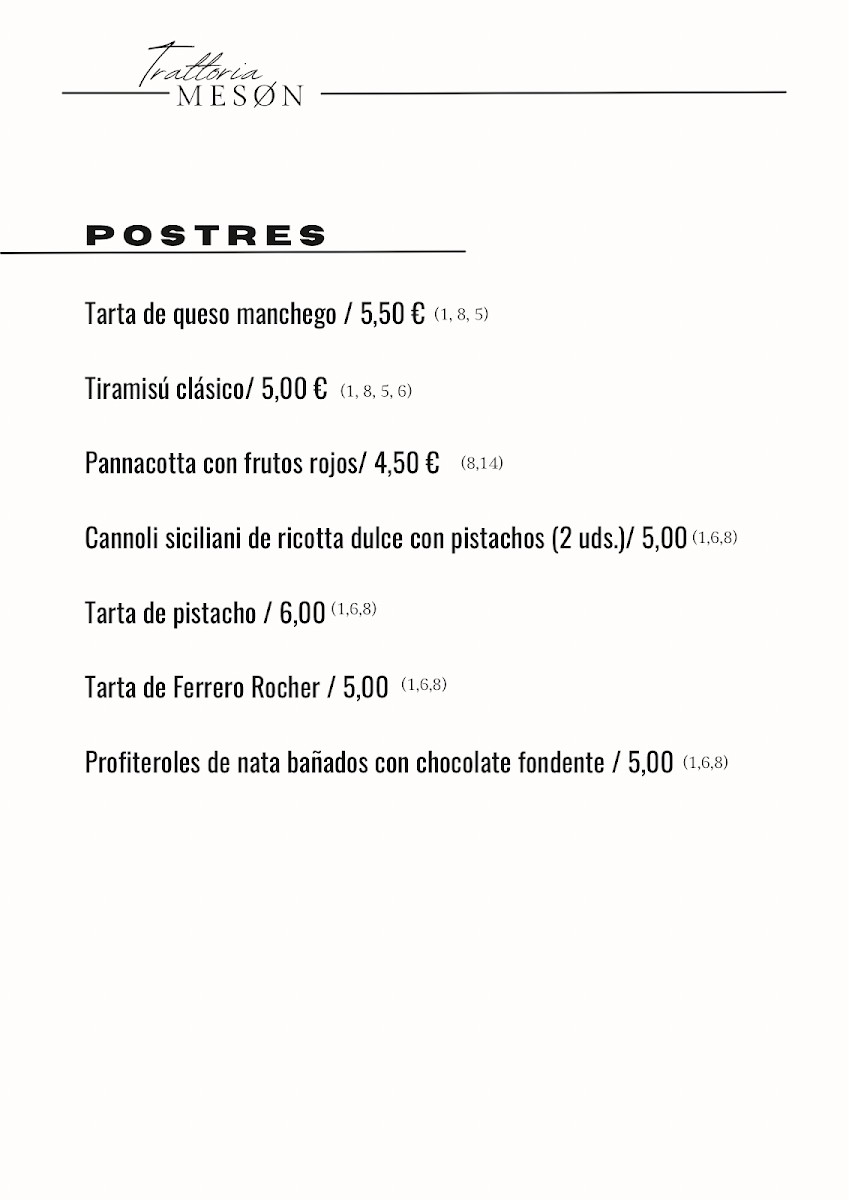 Trattoria Mesón Photo Menu 5