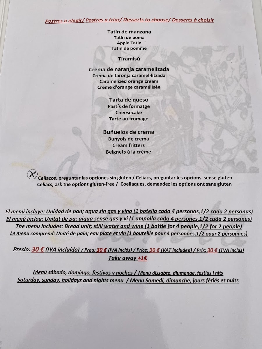 La Cuineta Photo Menu 9