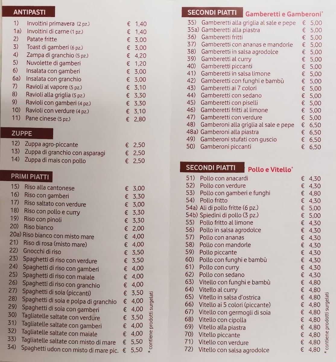 La Rosticceria Cinese Bella Rosa Ferrara Photo Menu 1