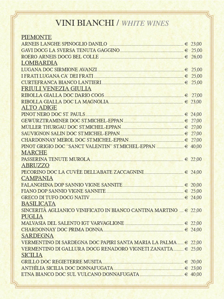 Ristorante Blue Marlin Photo Menu 1