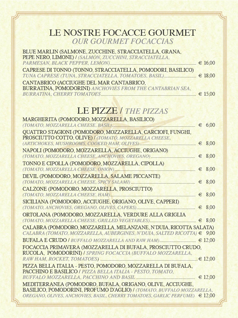 Ristorante Blue Marlin Photo Menu 2