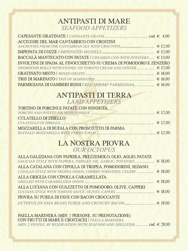 Ristorante Blue Marlin Photo Menu 3