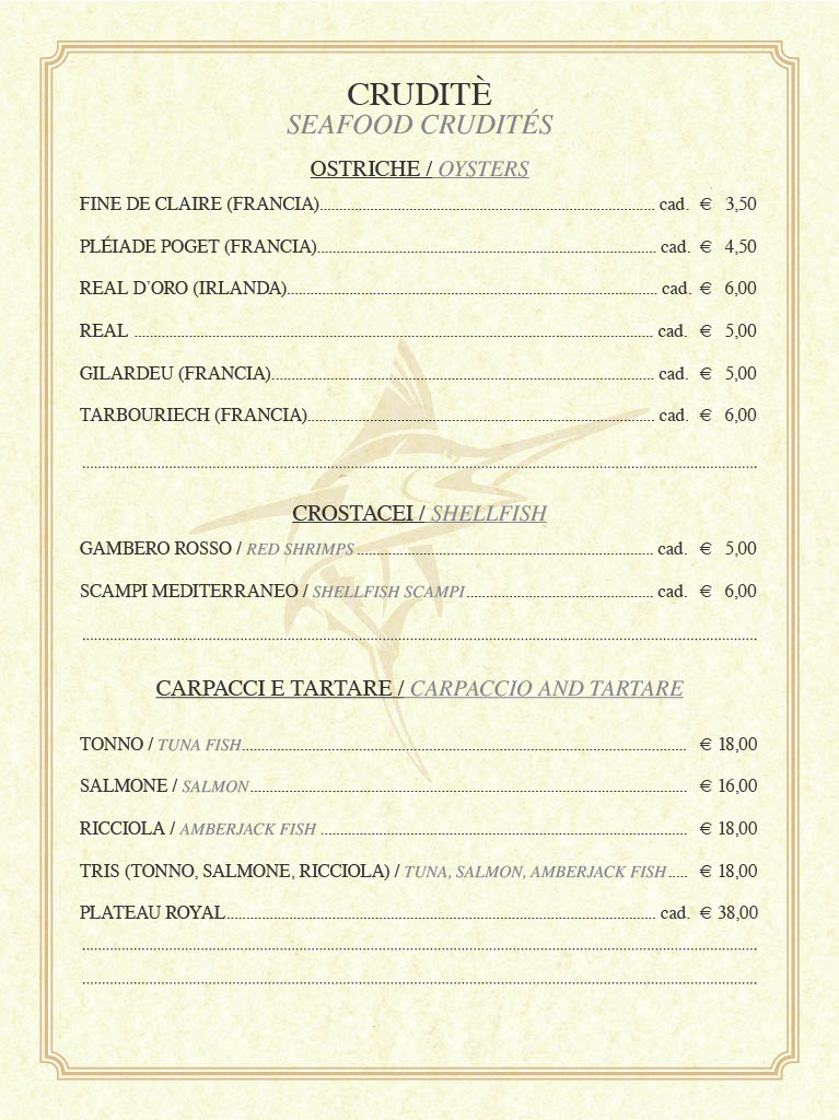 Ristorante Blue Marlin Photo Menu 9