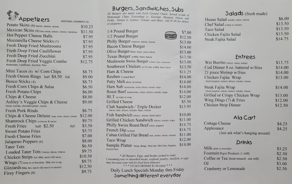 Shamrock Tavern Photo Menu 3