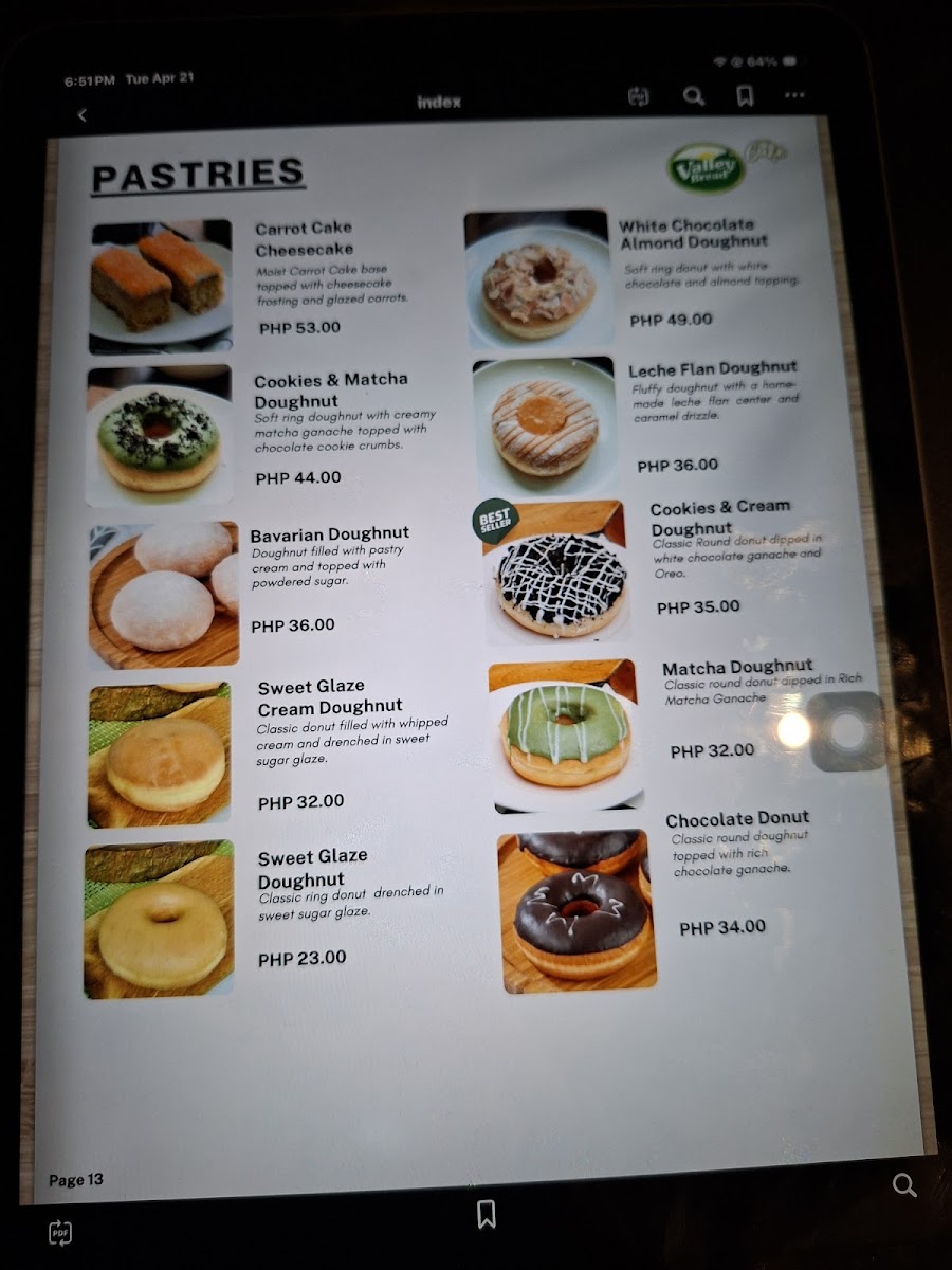 Valley Bread Café - Km4, La Trinidad Photo Menu 10