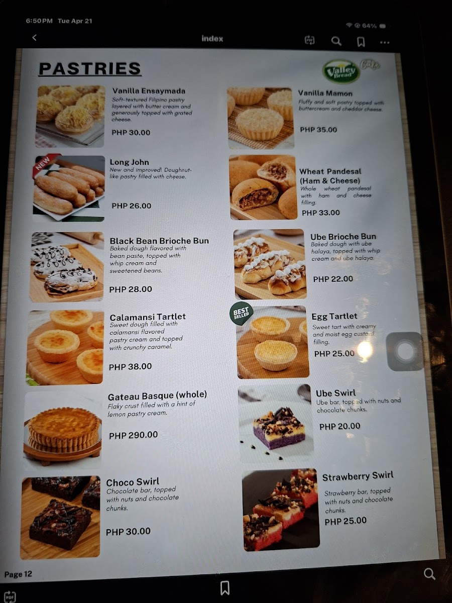 Valley Bread Café - Km4, La Trinidad Photo Menu 7