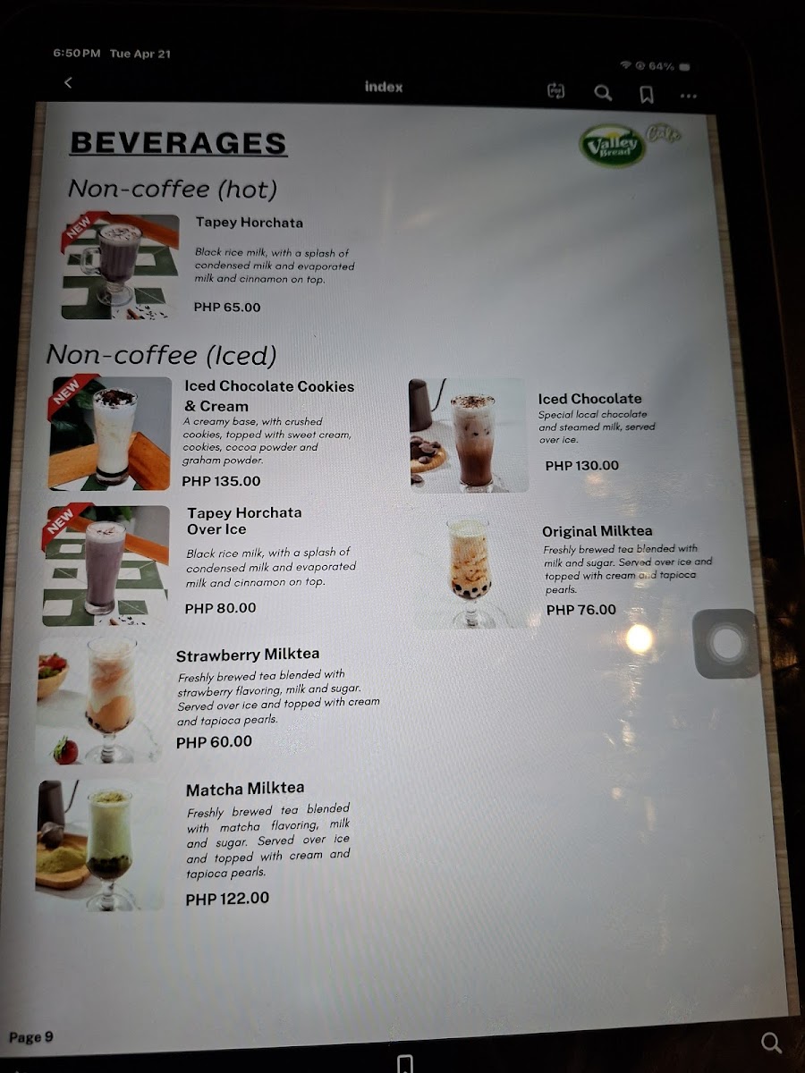 Valley Bread Café - Km4, La Trinidad Photo Menu 9