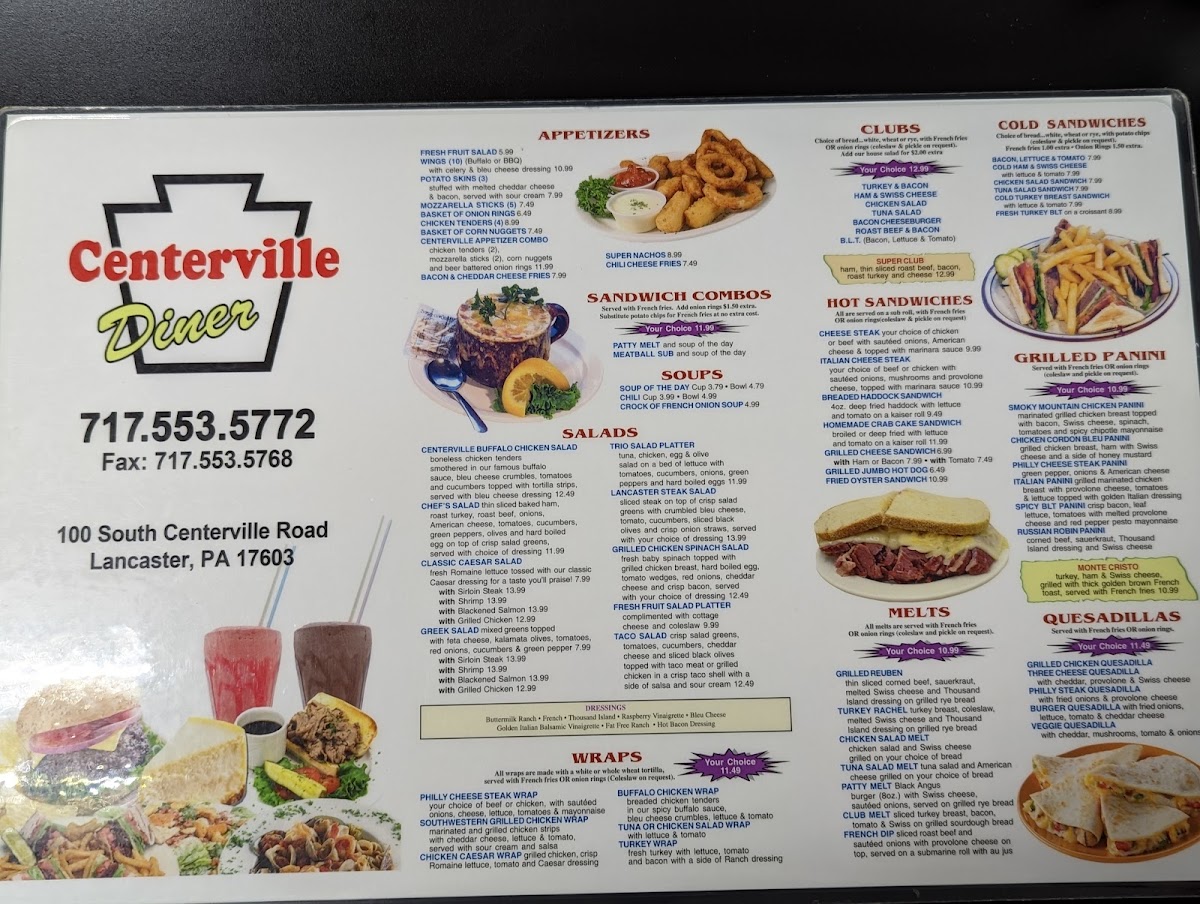 Centerville Diner 1 Photo Menu 3